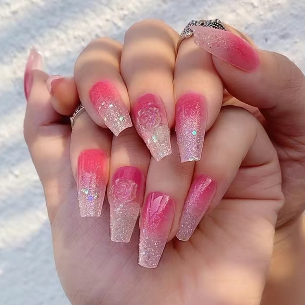Pretty in Pink - Nail Junkie - full artificial nail set